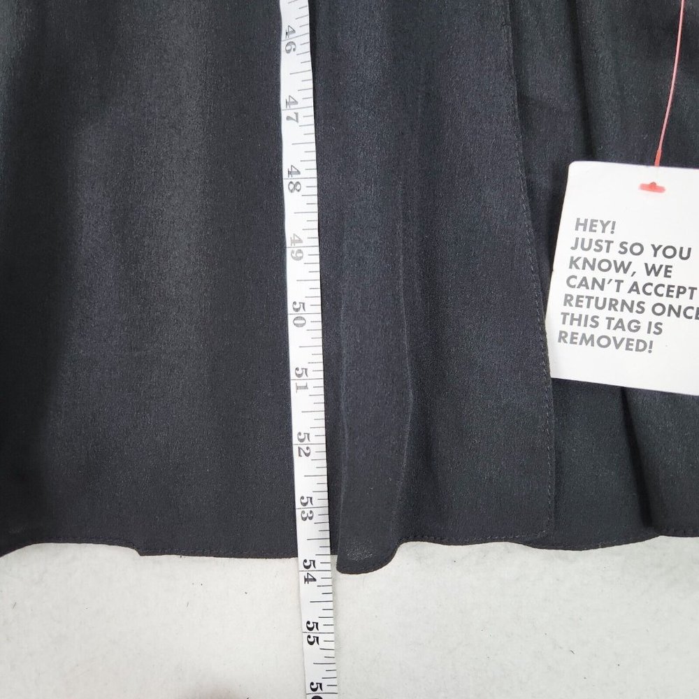 ASOS Dress Womens 10 Black Design A Line Keyhole Front Midi Tea High Neck NEW - Picture 10 of 15